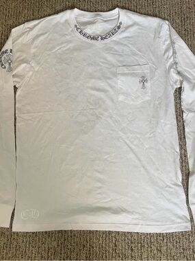 Chrome Hearts Cross White Long Sleeve Tee | Size XL